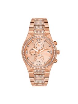 Unltd. - By Timex 42 mm Multifunction Rose Gold Dial Men Chrono Watch (UNG030003) (M)