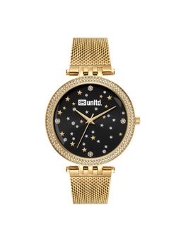 Unltd. - By Timex 38 mm Crystal Studded Black Dial Women Analog Watch (UNL030002) (M)