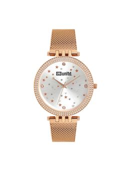 Unltd. - By Timex 38 mm Crystal Studded Off White Dial Women Analog Watch (UNL030004) (M)