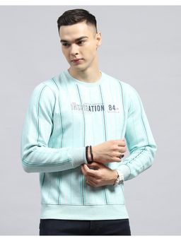 Monte Carlo - Mens Green Printed Round Neck Full Sleeve Sweatshirt