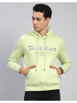 Monte Carlo - Mens Printed Green Hooded Neck Full Sleeve Hoodie