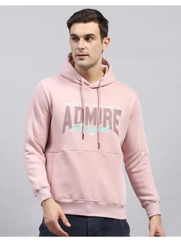 Monte Carlo - Mens Printed Pink Hooded Neck Full Sleeve Hoodie