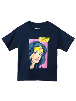 The Souled Store - Official Wonder Woman Fierce Cotton Girls Oversized T-Shirt