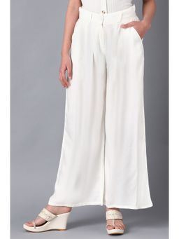 W - Solid Palazzo White Plus Size (XL)