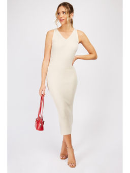 Trendyol - Stone Light Knit Bodycon Midi Dress