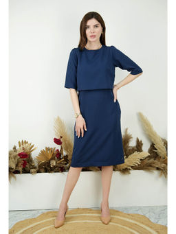 Exude - Ethereal Oversize Top Dress Navy Blue