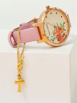 Pipa Bella by Nykaa Fashion - Gold-Plated Cross Watch Charm