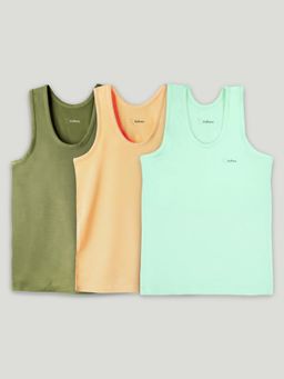 Kidbea - Boys Multi-Colour Bamboo Vests (Pack of 3)