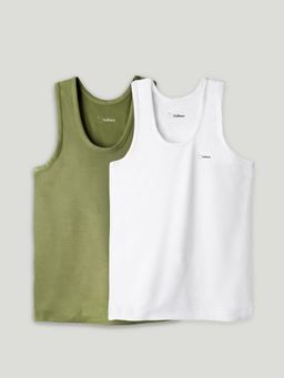 Kidbea - Boys Multi-Colour Bamboo Vests (Pack of 2)