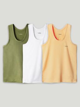 Kidbea - Boys Multi-Colour Bamboo Vests (Pack of 3)