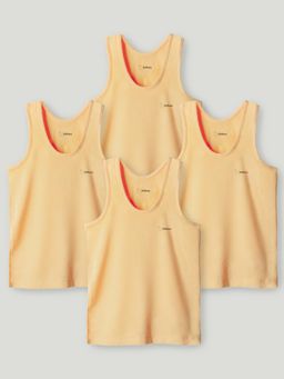 Kidbea - Boys Peach Bamboo Vests (Pack of 4)