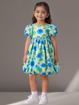 Lil Drama - Girls Blue Cotton Dress