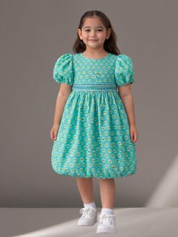 Lil Drama - Girls Blue Cotton Dress