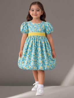 Lil Drama - Girls Blue Cotton Dress