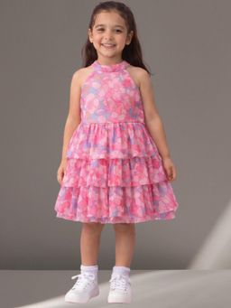Lil Drama - Girls Pink Net Dress