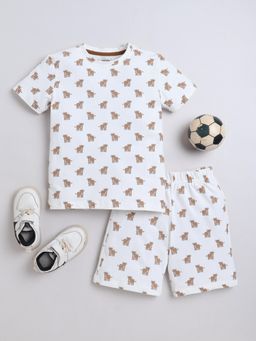 Baby Nation - Unisex White Cotton T-Shirt with Short