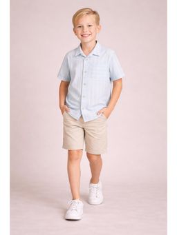 CHERRY CRUMBLE BY NITT HYMAN - Boys Green Cotton Shirt