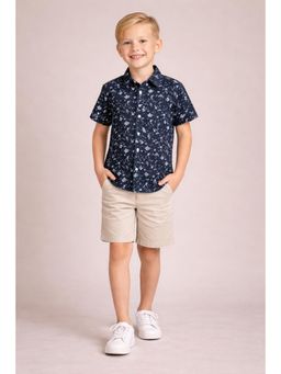 CHERRY CRUMBLE BY NITT HYMAN - Boys Black Cotton Shirt