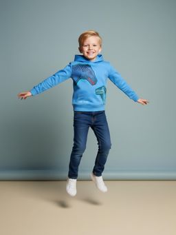 CHERRY CRUMBLE BY NITT HYMAN - Unisex Blue Polyester Hoodie