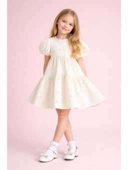 CHERRY CRUMBLE BY NITT HYMAN - Girls Green Satin Dress