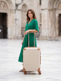 CARPISA ITALIA - Gotech Premium Unisex Hard Shell Trolley Bag - Cream