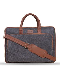 Zouk - Aravalli Textured Office Messenger Bag With Detachable Strap