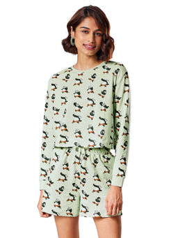 The Souled Store - Official Kung Fu Panda Pattern Co-Ord for Women (Set of 2)