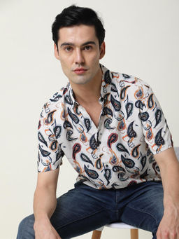 Rare Rabbit - Ivys Ss Beige Casual Shirts