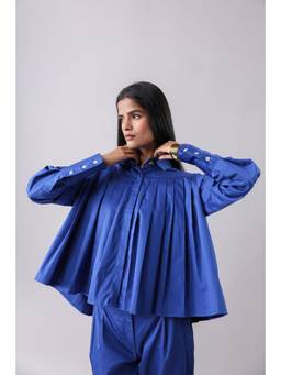 Why Look West - Blueming Pleated Shirt