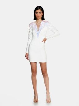 CILVR - Iridescent White Mini Dress