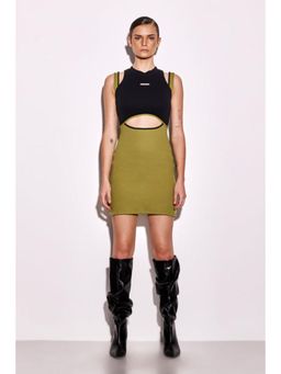 CILVR - Sage Multi-Color Interlink Mini Dress