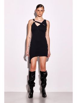 CILVR - Asphalt Black Buckle Mini Dress