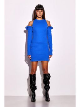CILVR - Chemical Blue Zip Mini Dress