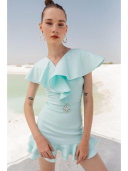 Label Iris - Mint Ruffle Dress