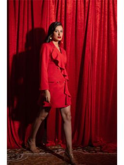 Label Iris - Red Blazer Dress
