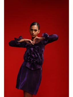 Label Iris - Purple Organza Flower Dress