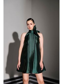 Label Iris - Emerald Bow Tie Mini Dress