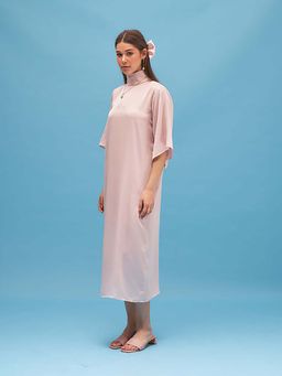 TheRealB - Foxglove High Neck Midi Dress