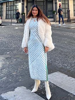 TheRealB - Morning Glory Slit Midi Dress