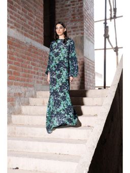 TheRealB - Palm Dreams Balloon Sleeve Long Dress