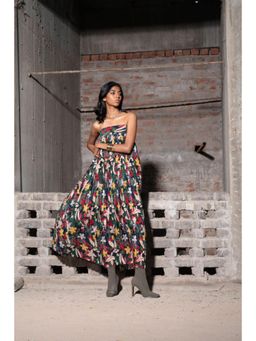 TheRealB - Boho Beauty Pleated Bust Long Maxi Dress