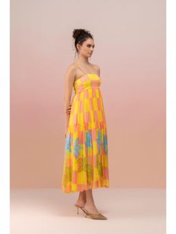 TheRealB - Checkered Organza Midi Dress