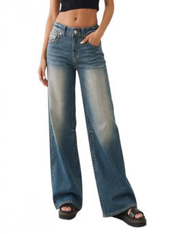True Religion - Blue Mid Rise Baggy Jeans