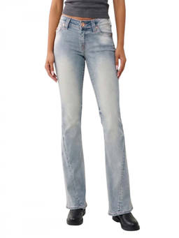 True Religion - Light Blue Low Rise Flap Flare Jeans
