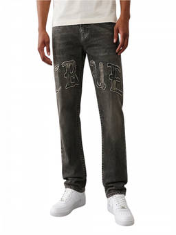 True Religion - Black Straight Logo Jeans