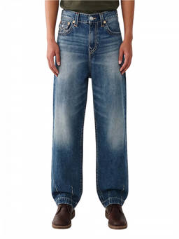 True Religion - Blue Relaxed Mid Rise Jeans