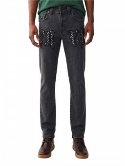 True Religion - Dark Grey Logo Jeans