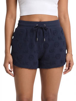 Michael Kors - Navy Blue Logo Print Shorts