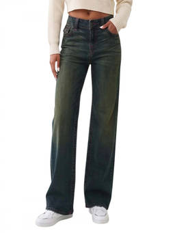 True Religion - Blue Mid Rise Baggy Jeans