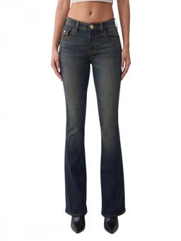 True Religion - Dark Grey Mid Rise Flare Jeans